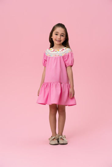 Imagem de VESTIDO INVERNO 2026 052 ROSA GOLA ESTAMPADO